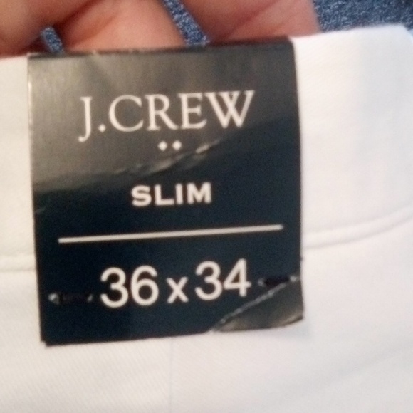 JCrew Factory Men's Slim White Chinos 36"W x 34"L - Picture 2 of 3